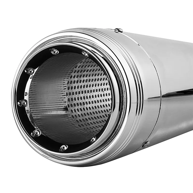 4" Megaphone Slip-on Muffler Exhaust Pipes Fit for Harley Road King Glide 95-16