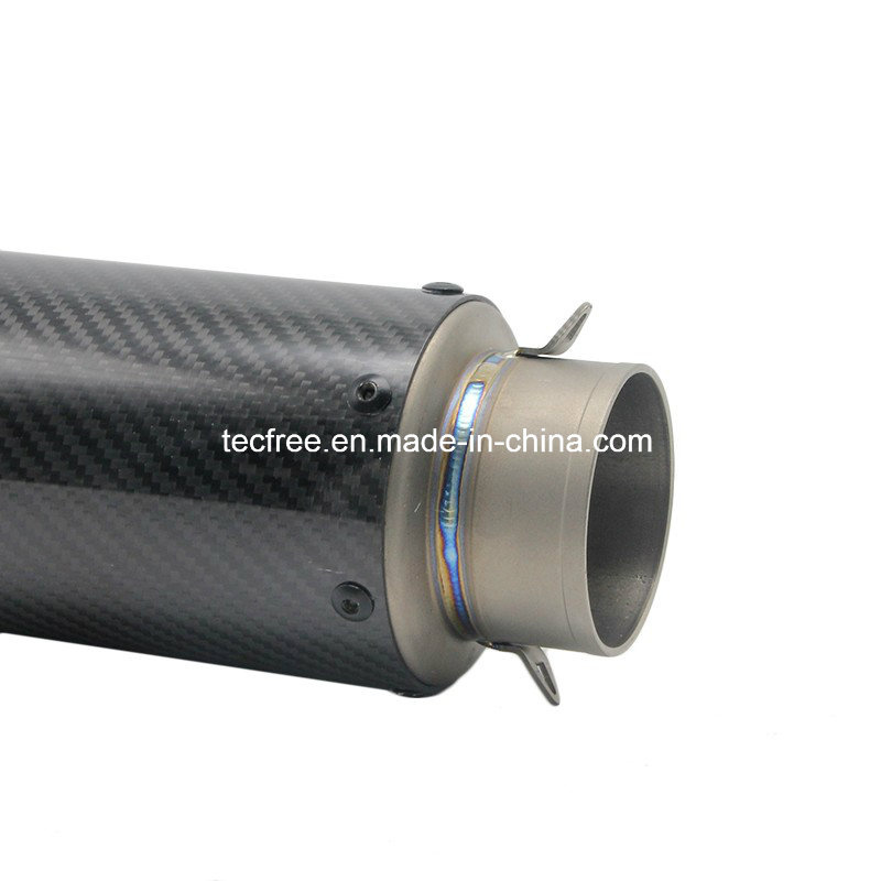 60mm or 51mm Carbon Fiber Exhaust Motorcycle Silencer Muffler