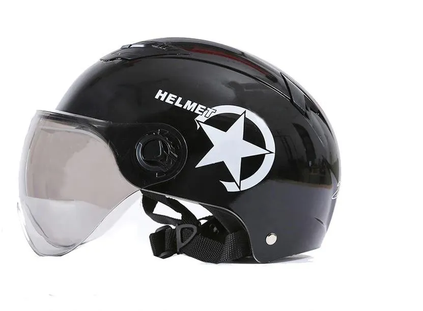 Bulletproof Motorcycle Helmet Scooter Bike Open Face Half Baseball Cap Anti-UV Safety Hard Helmet