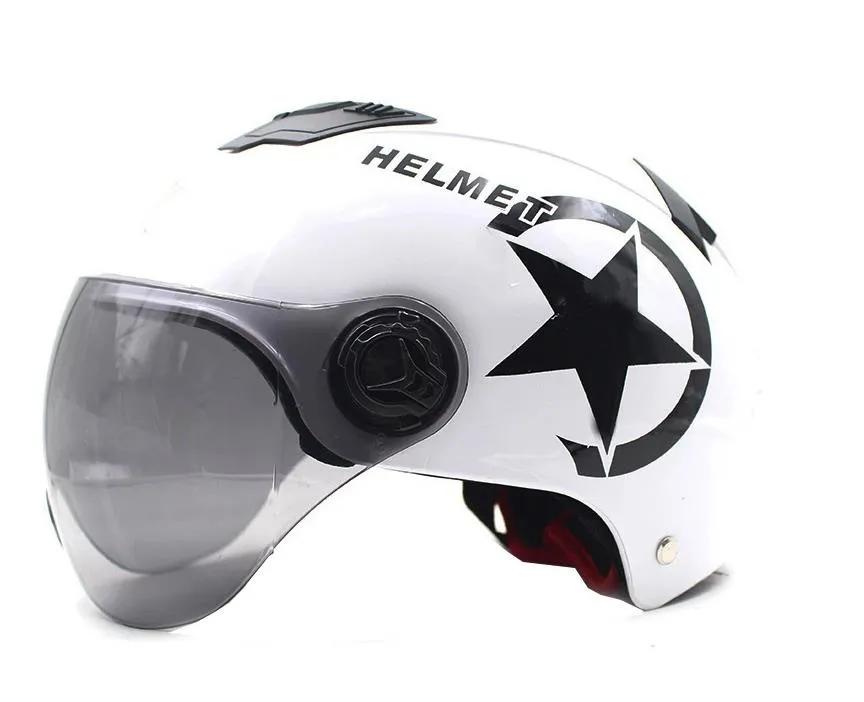 Bulletproof Motorcycle Helmet Scooter Bike Open Face Half Baseball Cap Anti-UV Safety Hard Helmet