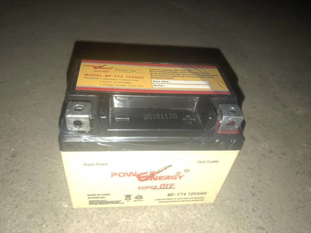 MF-YT4L-BS 12V4ah Sealed Battery Maintenance Free Battery Lead Acid Battery Factory Activated Battery Ebike Batery Solar Battery Motorcycle Battery