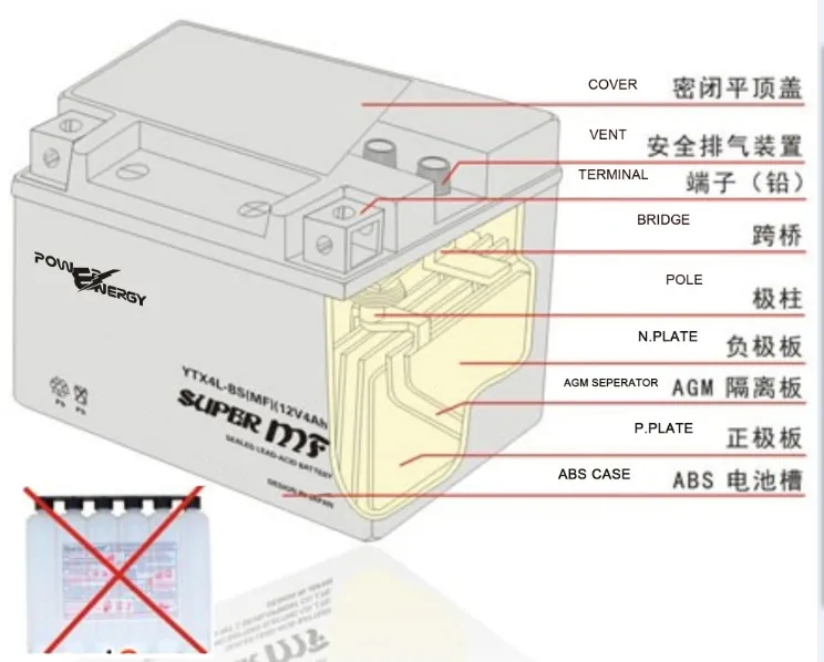 MF-YT4L-BS 12V4ah Sealed Battery Maintenance Free Battery Lead Acid Battery Factory Activated Battery Ebike Batery Solar Battery Motorcycle Battery