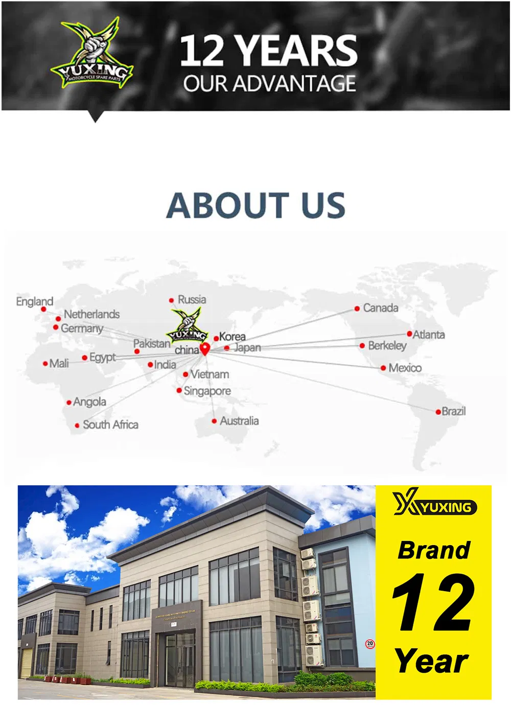 Motorcycle Engine Spare Part Motorcycle Cylinder Block Kit with (Piston, Piston rings)