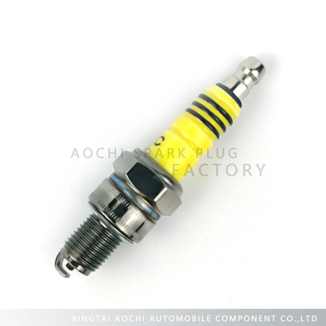 Yellow Black Nickel Motorcycle Spare Parts Spark Plug (A7TC)