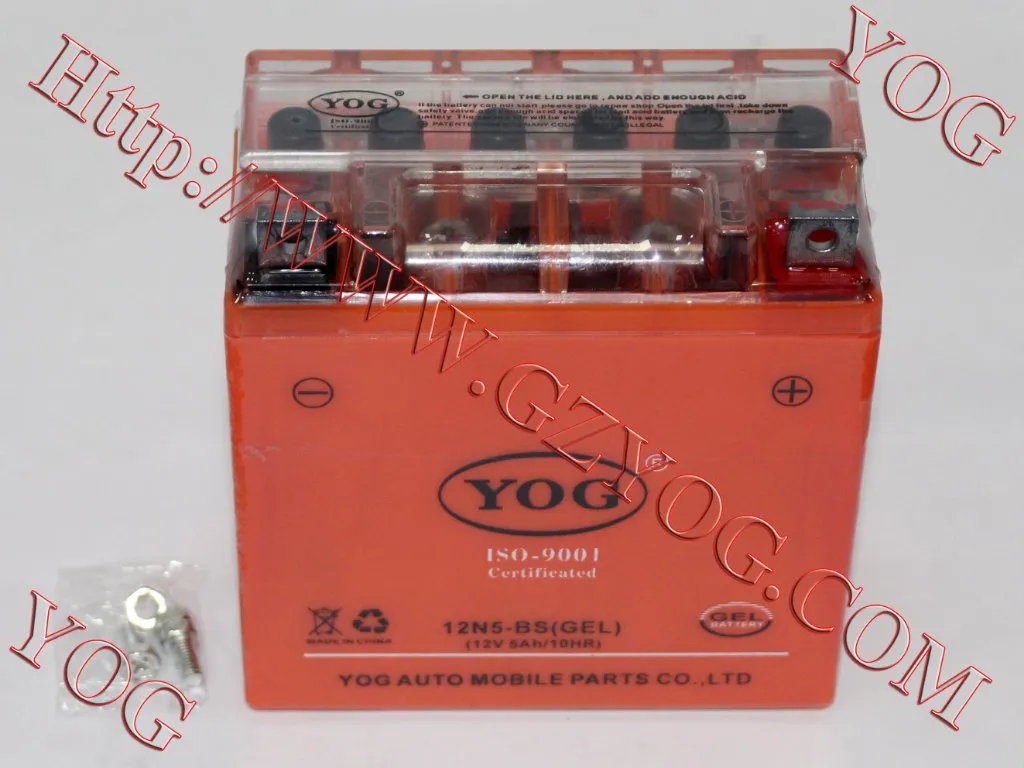 Yog Motorcycle Parts Automobile Spare Parts Mf Battery Gel for 6n4bsgel 12n5bsds Ytx5lbsgel