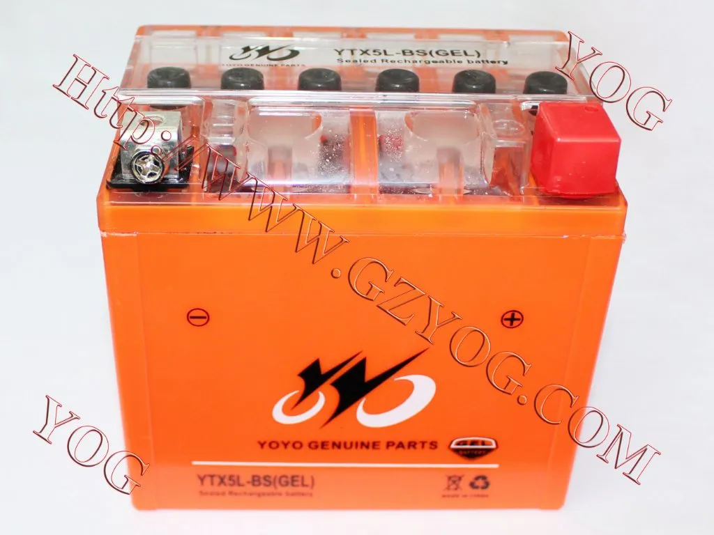Yog Motorcycle Parts Automobile Spare Parts Mf Battery Gel for 6n4bsgel 12n5bsds Ytx5lbsgel